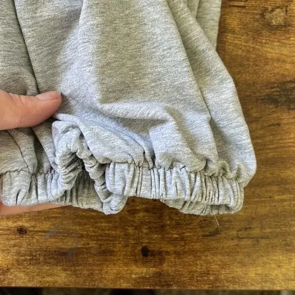 Heathered Gray Soft Jogger Drawstring Sweatpants With Pockets - Picture 3 of 12